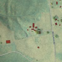 Second close-up of the map of Lancaster, Virginia print showing more streets and buildings