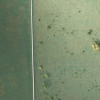 Second close-up of the map of Langdon, Kansas print showing more streets and buildings