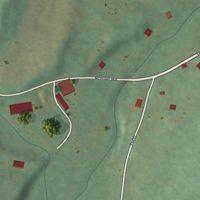Second close-up of the map of Larke, Pennsylvania print showing more streets and buildings