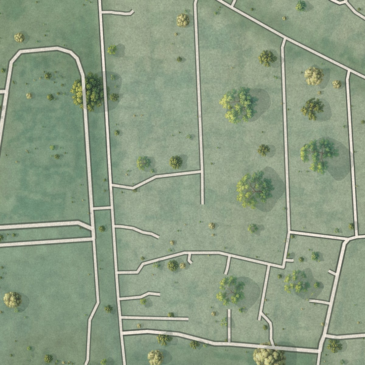 Second close-up of the map of Las Gaviotas, Puerto Rico print showing more streets and buildings