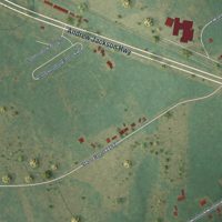 Second close-up of the map of Laurel Hill, North Carolina print showing more streets and buildings
