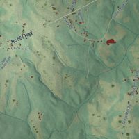 Second close-up of the map of Laurel, North Carolina print showing more streets and buildings