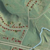 Second close-up of the map of Laurel Park, Virginia print showing more streets and buildings