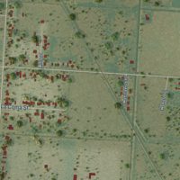 Second close-up of the map of Laureles, Texas print showing more streets and buildings