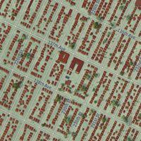 Second close-up of the map of Laurelton, New York print showing more streets and buildings