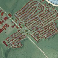 Second close-up of the map of Laurence Harbor, New Jersey print showing more streets and buildings