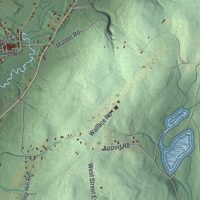 Second close-up of the map of Laurens, New York print showing more streets and buildings