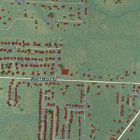 Second close-up of the map of Lavaca, Arkansas print showing more streets and buildings