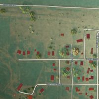 Second close-up of the map of Lavina, Montana print showing more streets and buildings