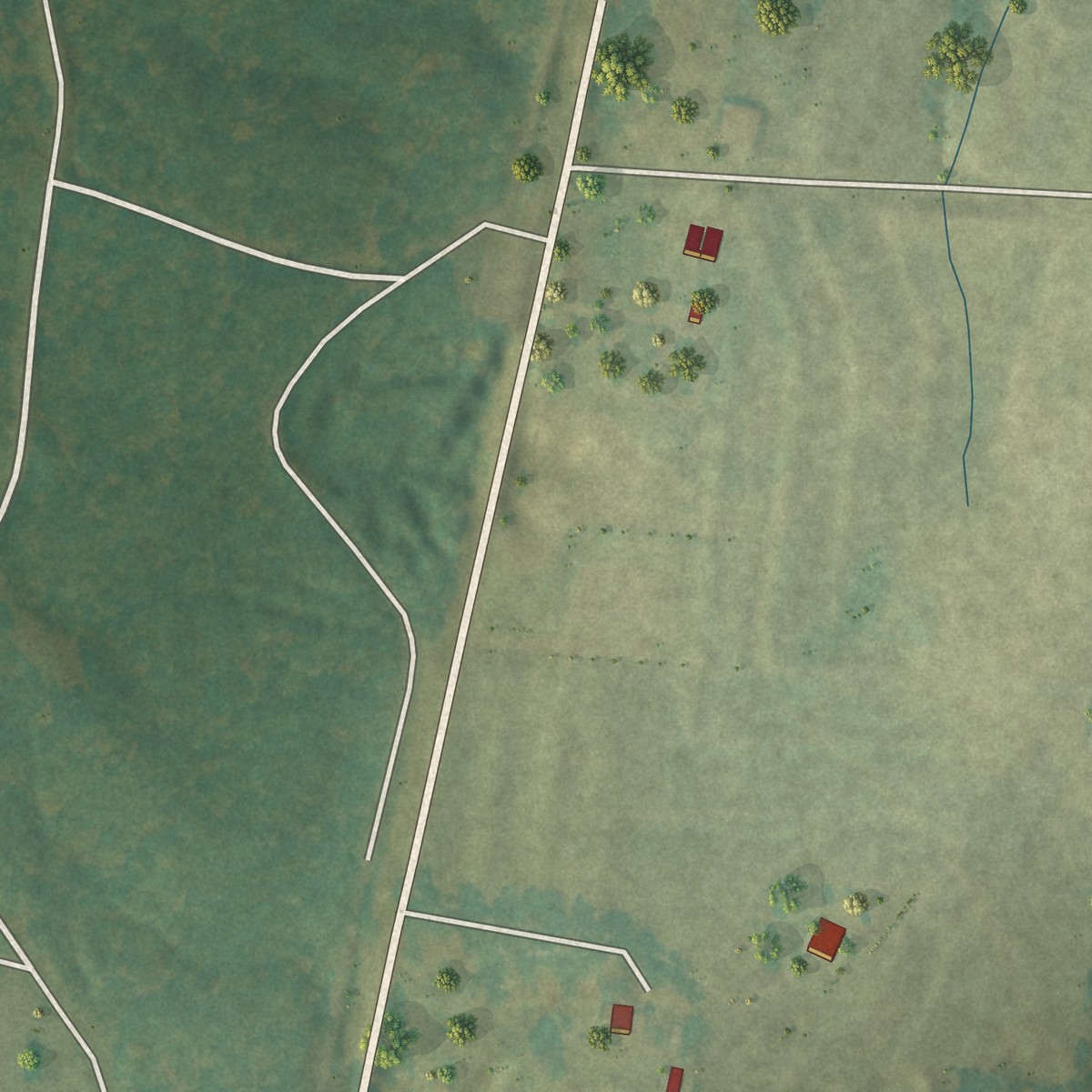 Second close-up of the map of Lavinia, Tennessee print showing more streets and buildings