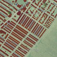 Second close-up of the map of Lawndale, Pennsylvania print showing more streets and buildings