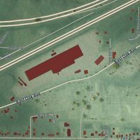 Second close-up of the map of Lawnside, New Jersey print showing more streets and buildings