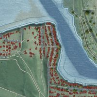 Second close-up of the map of Lawton Park, Washington print showing more streets and buildings