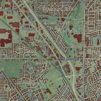 Second close-up of the map of Layton, Utah print showing more streets and buildings