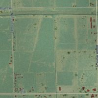 Second close-up of the map of Leachville, Arkansas print showing more streets and buildings
