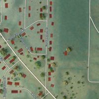 Second close-up of the map of Lead Hill, Arkansas print showing more streets and buildings