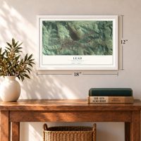 Lead, South Dakota map, 12 x 18 inch print in a white frame in an entryway