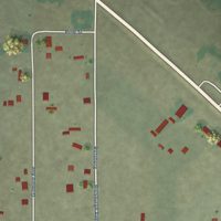 Second close-up of the map of Leadore, Idaho print showing more streets and buildings
