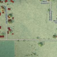 Second close-up of the map of Leamington, Utah print showing more streets and buildings