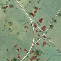 Second close-up of the map of Lebanon Church, Virginia print showing more streets and buildings