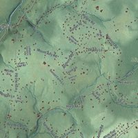 Second close-up of the map of Lebanon, Hunterdon County, New Jersey print showing more streets and buildings