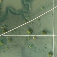 Second close-up of the map of Lebanon, Nebraska print showing more streets and buildings