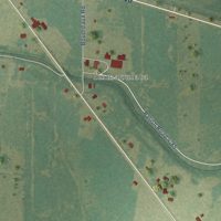 Second close-up of the map of Lebeau, Louisiana print showing more streets and buildings