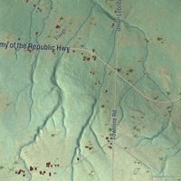Second close-up of the map of LeBoeuf, Pennsylvania print showing more streets and buildings