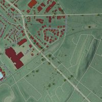 Second close-up of the map of Ledgewood, New Jersey print showing more streets and buildings