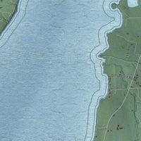 Second close-up of the map of Ledyard, New York print showing more streets and buildings
