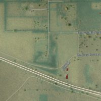 Second close-up of the map of Lee, Florida print showing more streets and buildings