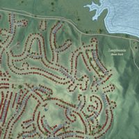 Second close-up of the map of Leesylvania, Virginia print showing more streets and buildings