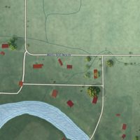 Second close-up of the map of Leiters Ford, Indiana print showing more streets and buildings