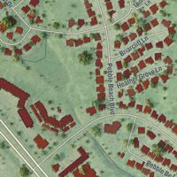 Second close-up of the map of Lely, Florida print showing more streets and buildings