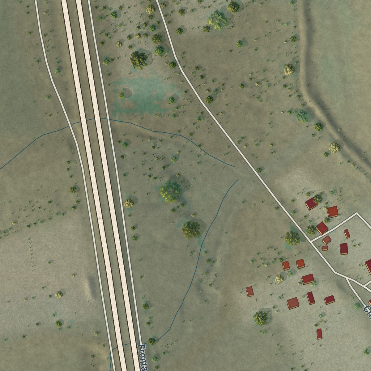 Second close-up of the map of Lemitar, New Mexico print showing more streets and buildings