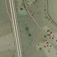 Second close-up of the map of Lemitar, New Mexico print showing more streets and buildings