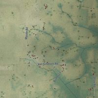 Second close-up of the map of Lemon Grove, Florida print showing more streets and buildings