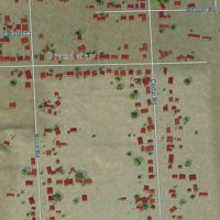 Second close-up of the map of Lenwood, California print showing more streets and buildings