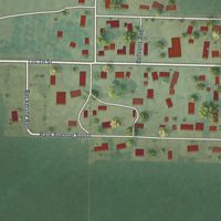 Second close-up of the map of Leota, Minnesota print showing more streets and buildings