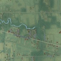 Second close-up of the map of Leroy, Ingham County, Michigan print showing more streets and buildings