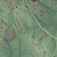 Second close-up of the map of Lesslie, South Carolina print showing more streets and buildings