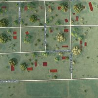 Second close-up of the map of Letcher, South Dakota print showing more streets and buildings