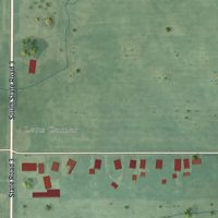 Second close-up of the map of Letts, Indiana print showing more streets and buildings