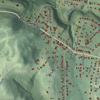 Second close-up of the map of Level Green, Pennsylvania print showing more streets and buildings