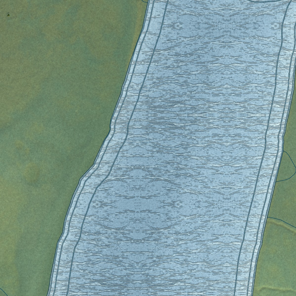 Second close-up of the map of Levelock, Alaska print showing more streets and buildings