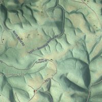 Second close-up of the map of Lewis, Northumberland County, Pennsylvania print showing more streets and buildings