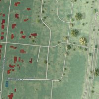 Second close-up of the map of Lewisburg, Louisiana print showing more streets and buildings