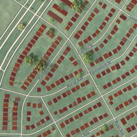 Second close-up of the map of Lexington Park, Pennsylvania print showing more streets and buildings