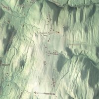 Close-up of the map of Leyden, Massachusetts print showing terrain and local geography