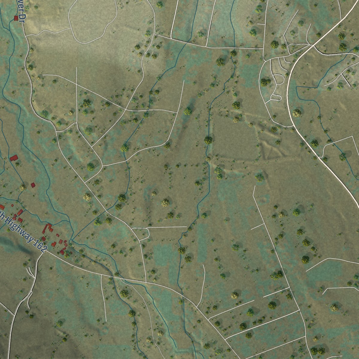 Second close-up of the map of Liberty, Utah print showing more streets and buildings